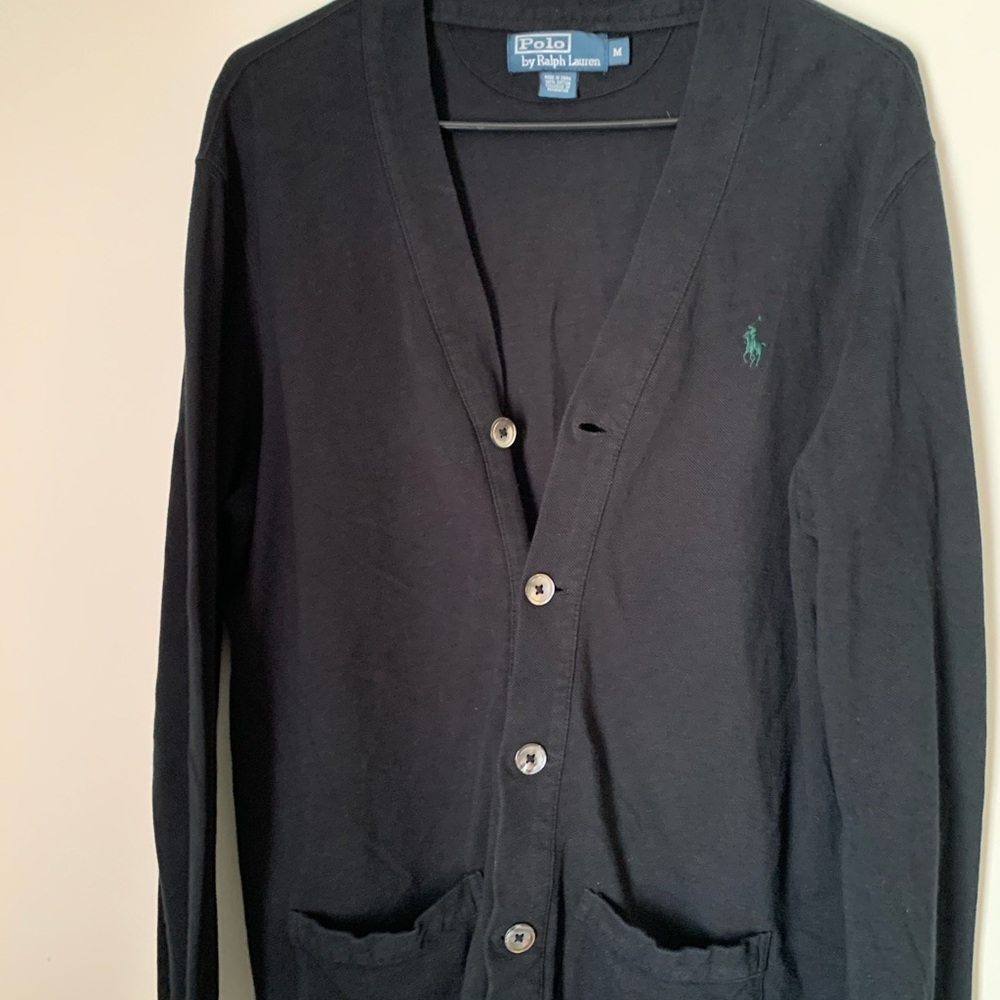 Polo by Ralph Lauren Men's Black Cardigan Sweater